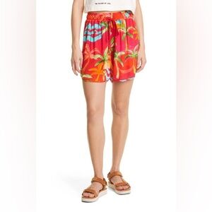 Farm Rio IPANEMA High Waist Bermuda Tropical Long Short Palm Tree Womens S 4 6